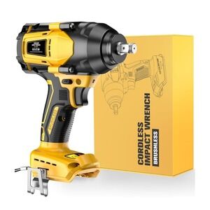 Cordless Brushless Impact Wrench 12 Inch Drive 600 Ft Lbs Torque For Automotive‎